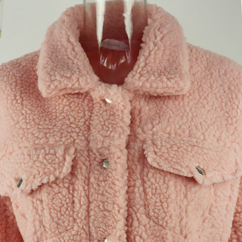 Sherpa Camel Warm Soft Plush Fur Jacket