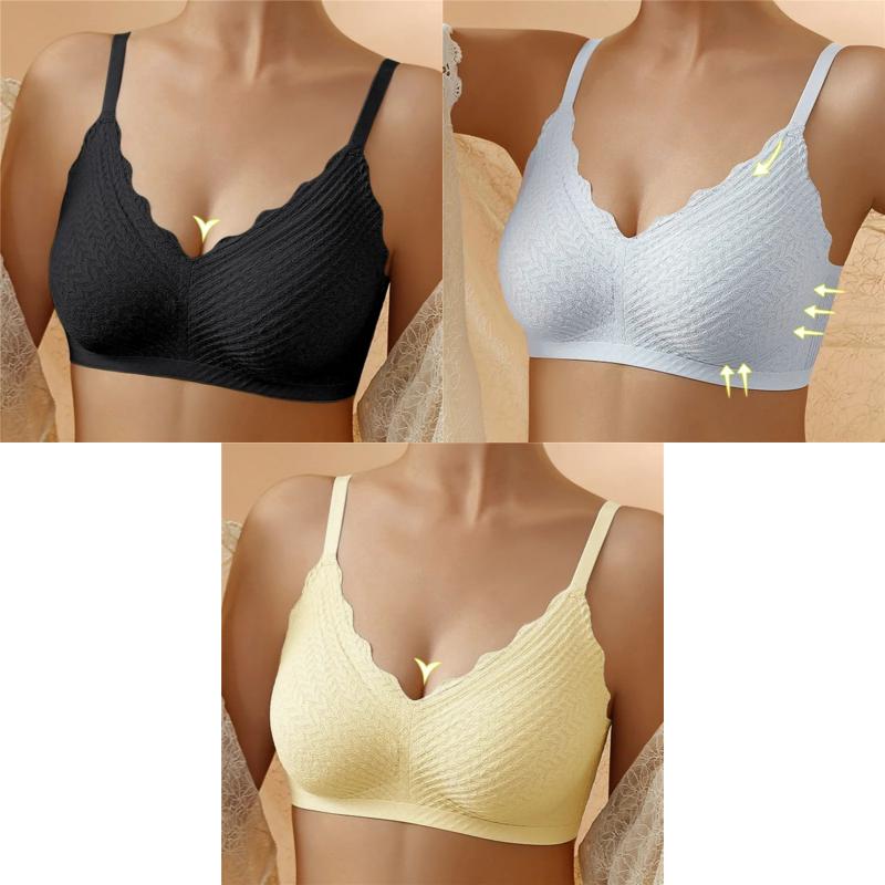 🔥Hot Sell🔥⏰LAST DAY  Buy 1 Get 1 Free⏰Transpirable Ice Silk Wireless Push Up Plus Size Bra