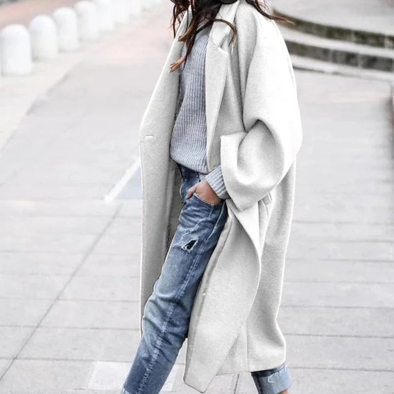 Free Shipping - Oversized Retro Casual Solid Color Windbreaker Warm Coat