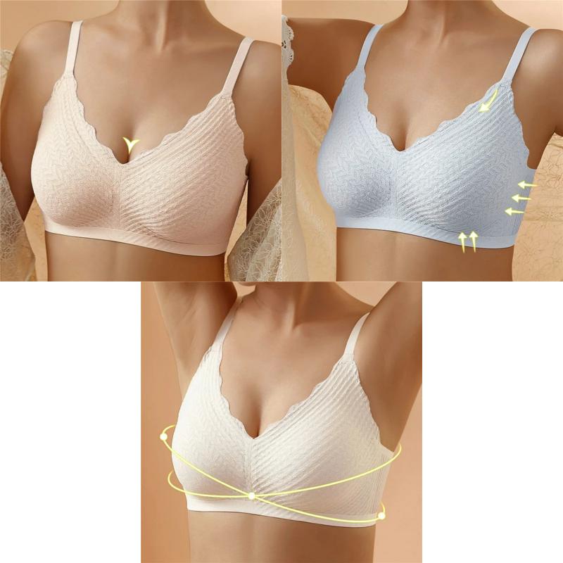 🔥Hot Sell🔥⏰LAST DAY  Buy 1 Get 1 Free⏰Transpirable Ice Silk Wireless Push Up Plus Size Bra