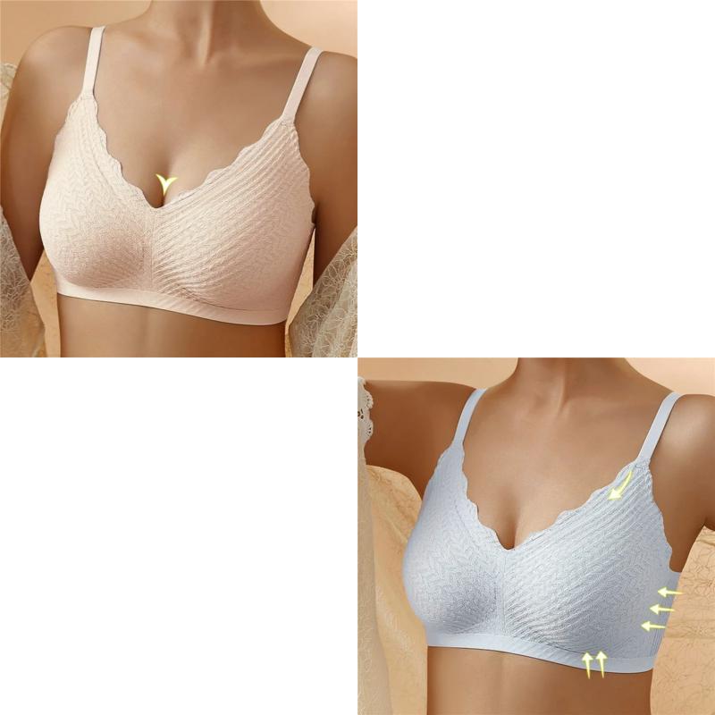 🔥Hot Sell🔥⏰LAST DAY  Buy 1 Get 1 Free⏰Transpirable Ice Silk Wireless Push Up Plus Size Bra