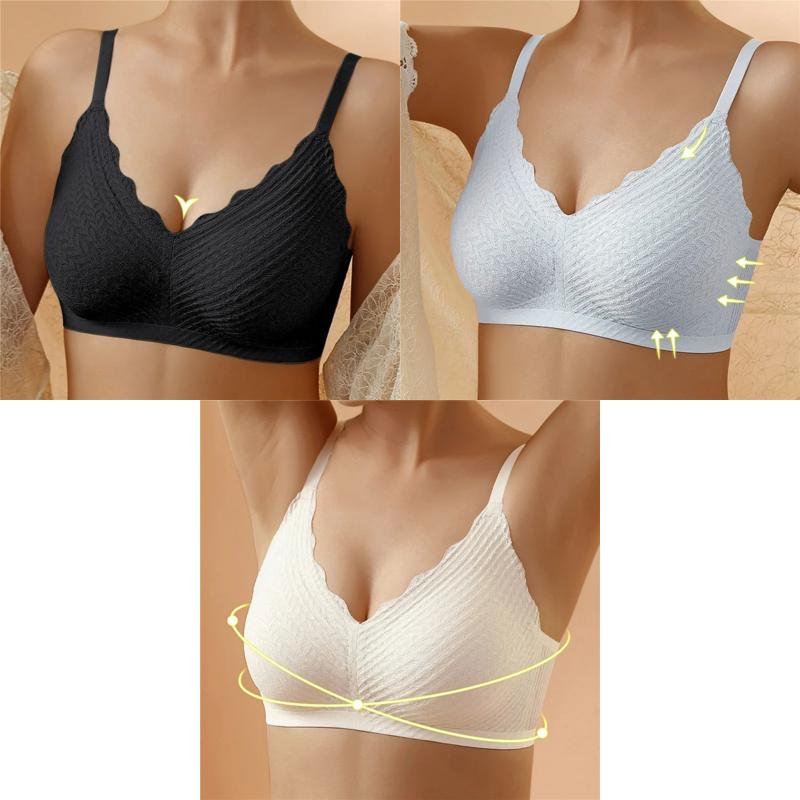 🔥Hot Sell🔥⏰LAST DAY  Buy 1 Get 1 Free⏰Transpirable Ice Silk Wireless Push Up Plus Size Bra