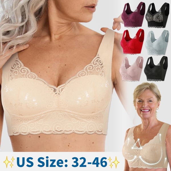 🔥Last Day Buy 1 Get 2 Free😍-Seamless Bra Wireless Push Up Lace Bra